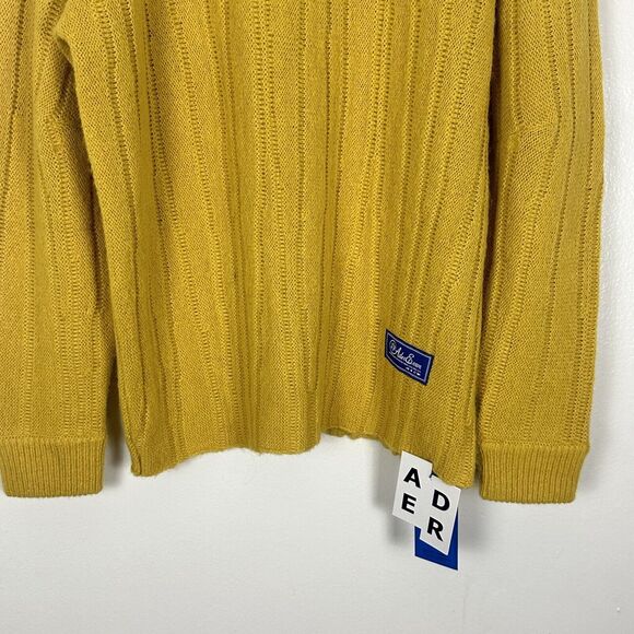 Ader Error Unisex Alpaca Heavy Knit Sweater Jumper Sz A2 2022 Fall Winter Yellow - Picture 10 of 15